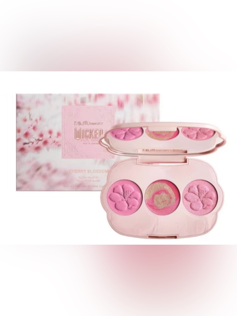 New r.e.m. beauty Wicked: For Good | Cherry Blossom Blush Palette | Pink